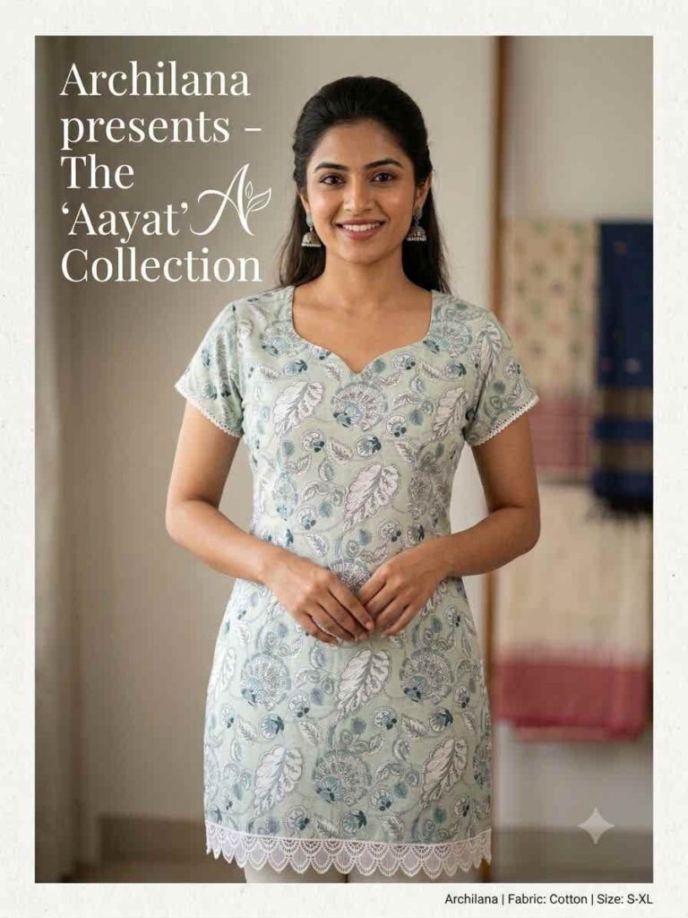 Archilana Aayat Collection Printed Cotton Kurti
